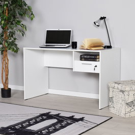 Hanah Home Cms-510-Dd-1 Mesa de estudio Blanca